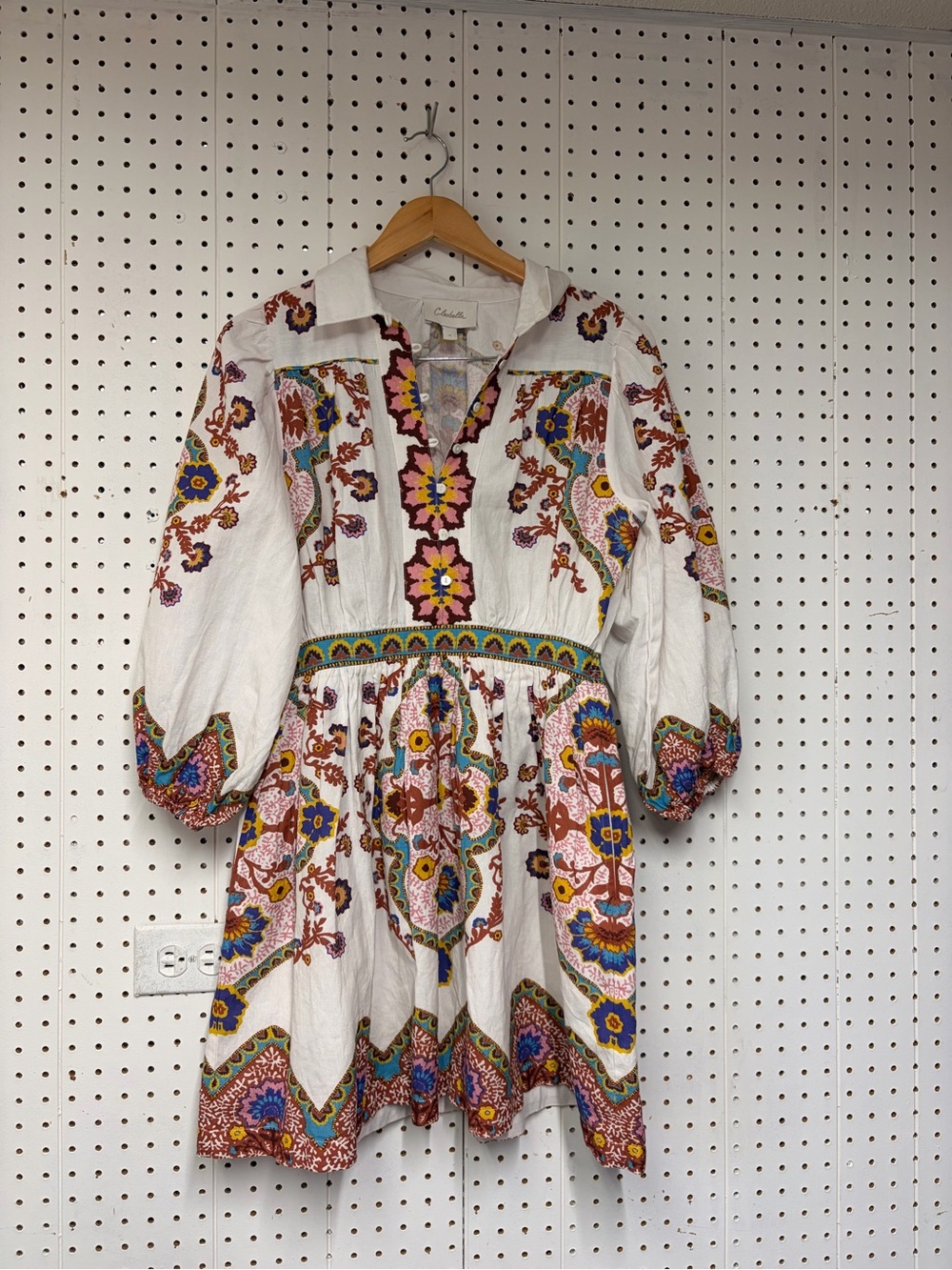Cleobella Leigh Floral Paisley Puff-Sleeve Mini Dress - Picture 4 of 12